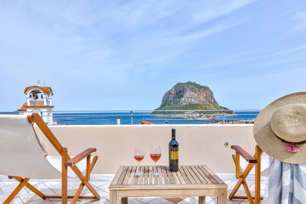 Monemvasia Modern Flat With Panoramic Sea View ภายนอก รูปภาพ
