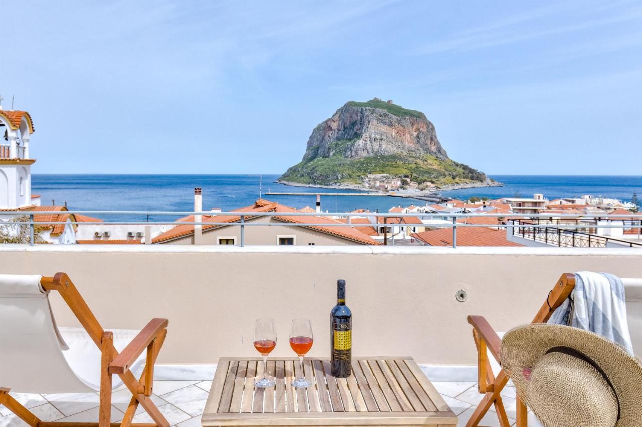 Monemvasia Modern Flat With Panoramic Sea View ภายนอก รูปภาพ