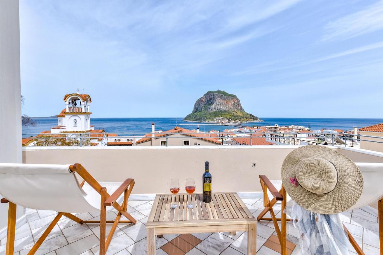 Monemvasia Modern Flat With Panoramic Sea View ภายนอก รูปภาพ