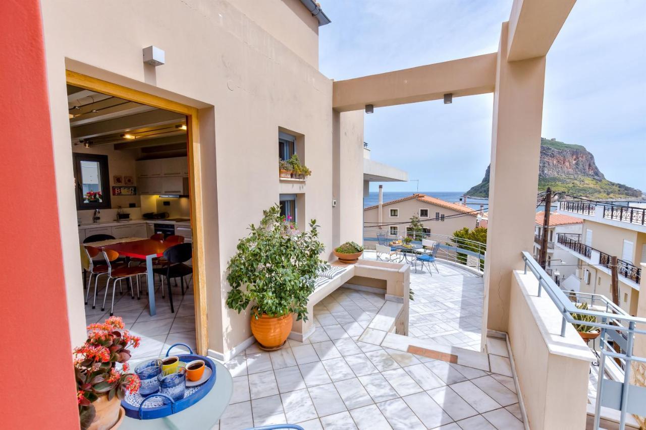 Monemvasia Modern Flat With Panoramic Sea View ภายนอก รูปภาพ