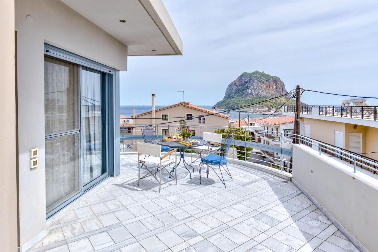Monemvasia Modern Flat With Panoramic Sea View ภายนอก รูปภาพ